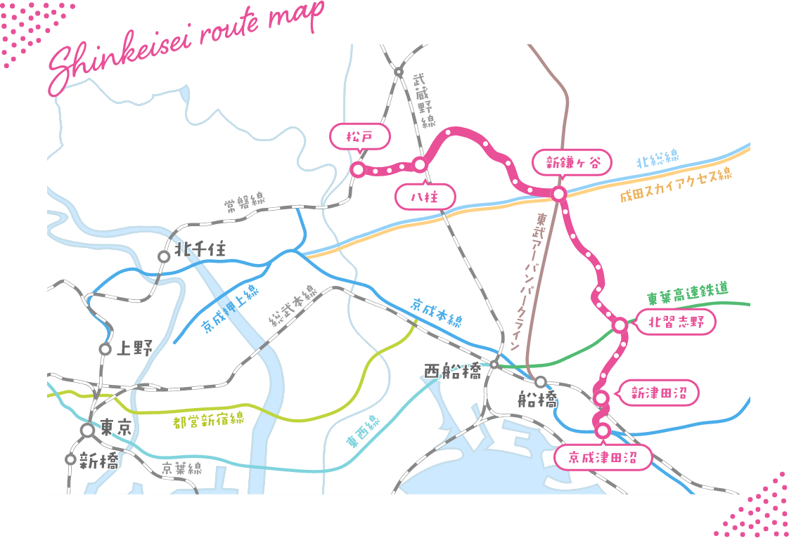 新京成電鉄 路線図