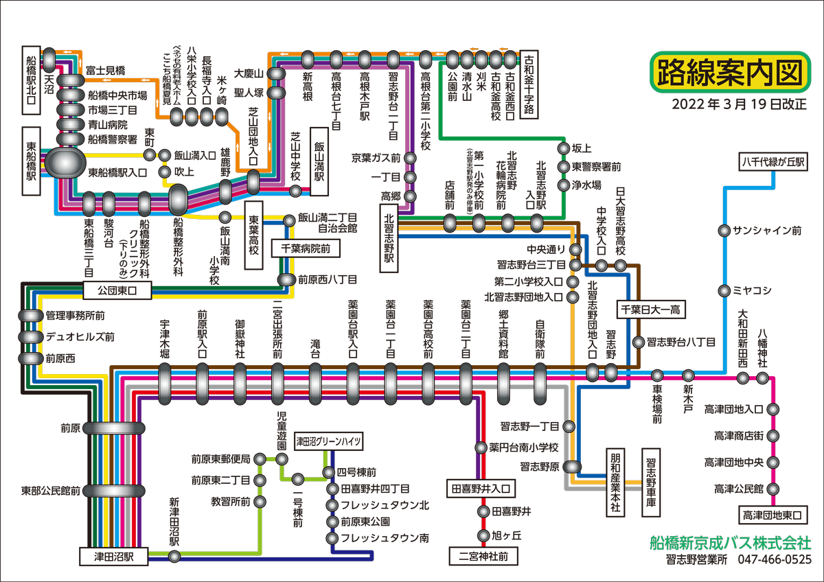 バス路線図 新京成電鉄株式会社